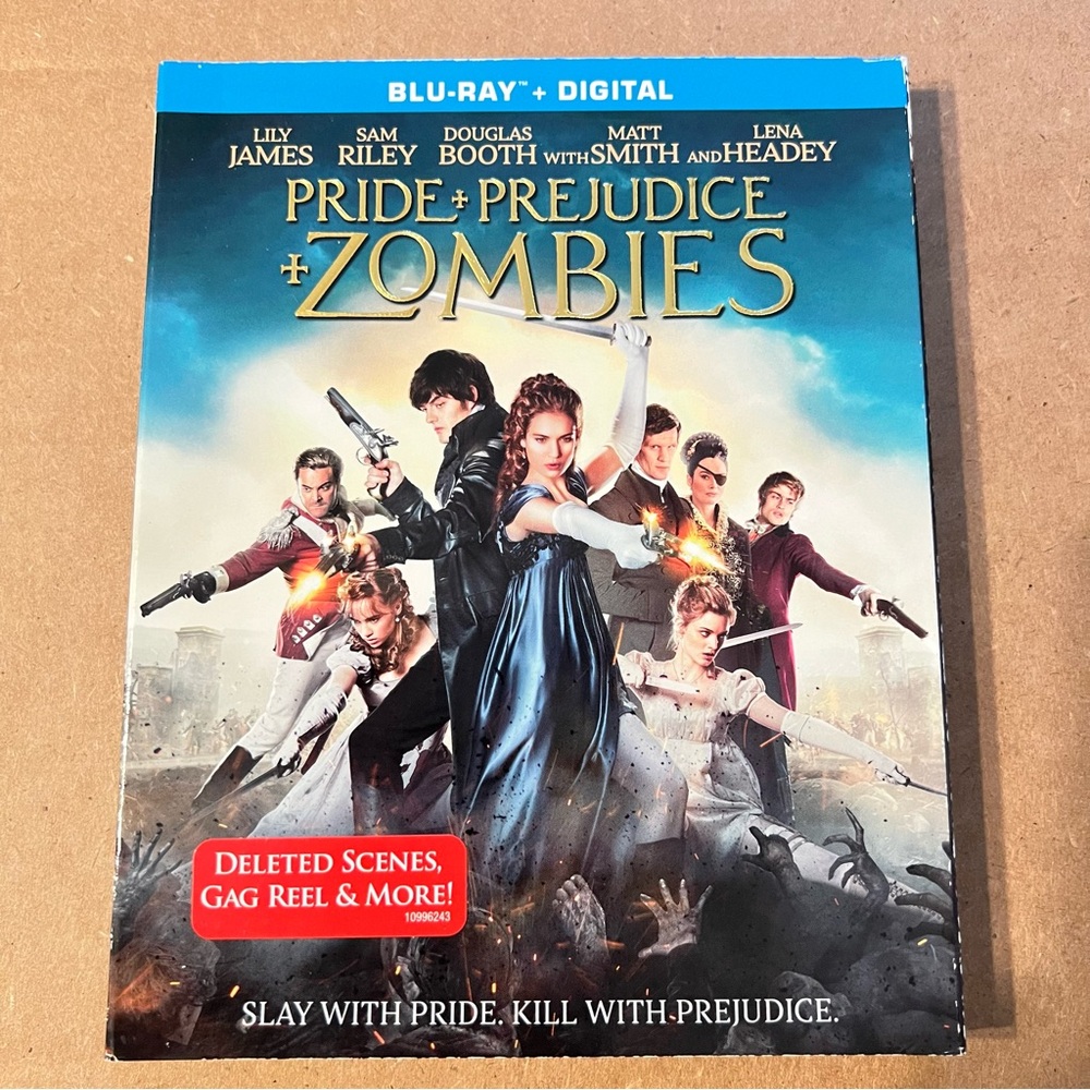 Blu-Ray PRIDE + PREJUDICE + ZOMBIES - Lily Janes Sam Riley Douglas Booth Movie